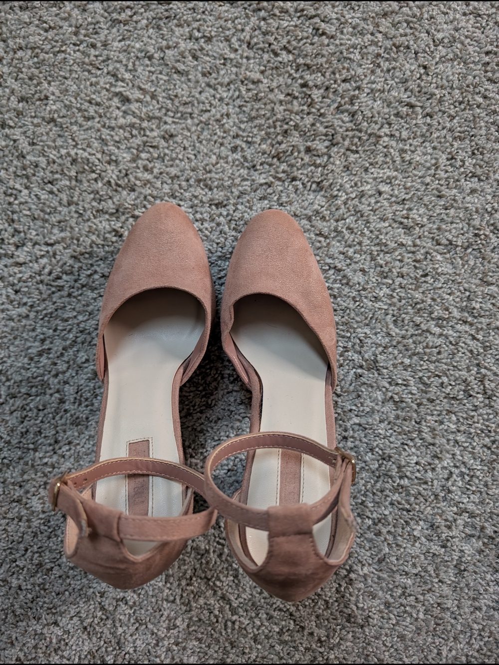 Forever 21 Blush Pink Suede-Look Platform Heels with Ankle Strap - Picture 2 of 5